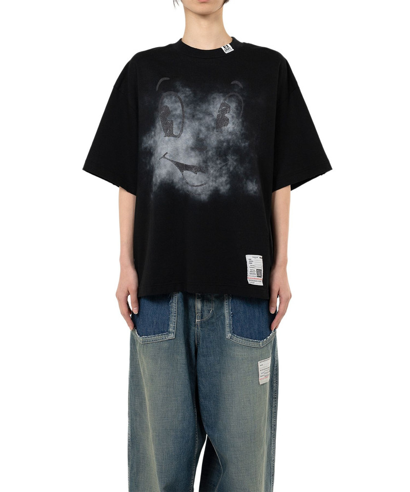 Maison MIHARAYASUHIRO Happy Face Printed Distressed T-shirt outlook