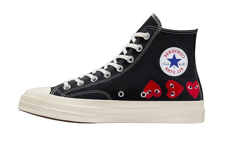 Converse x COMME des GARCONS PLAY Chuck 70 Hi 'Black Red' A08147C - 2