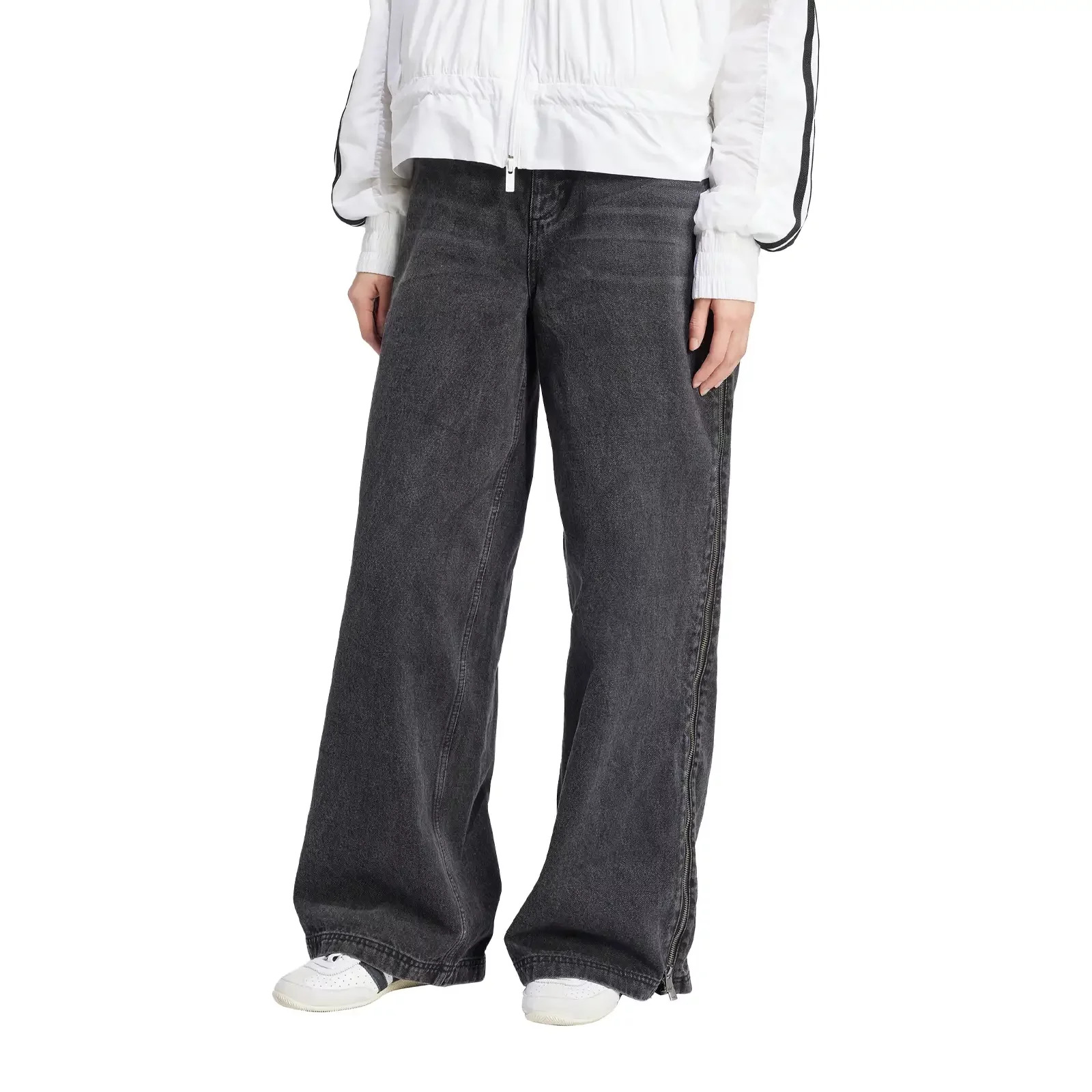 Adilenium Season 3 Zip Washed Denim W "Black" - 1