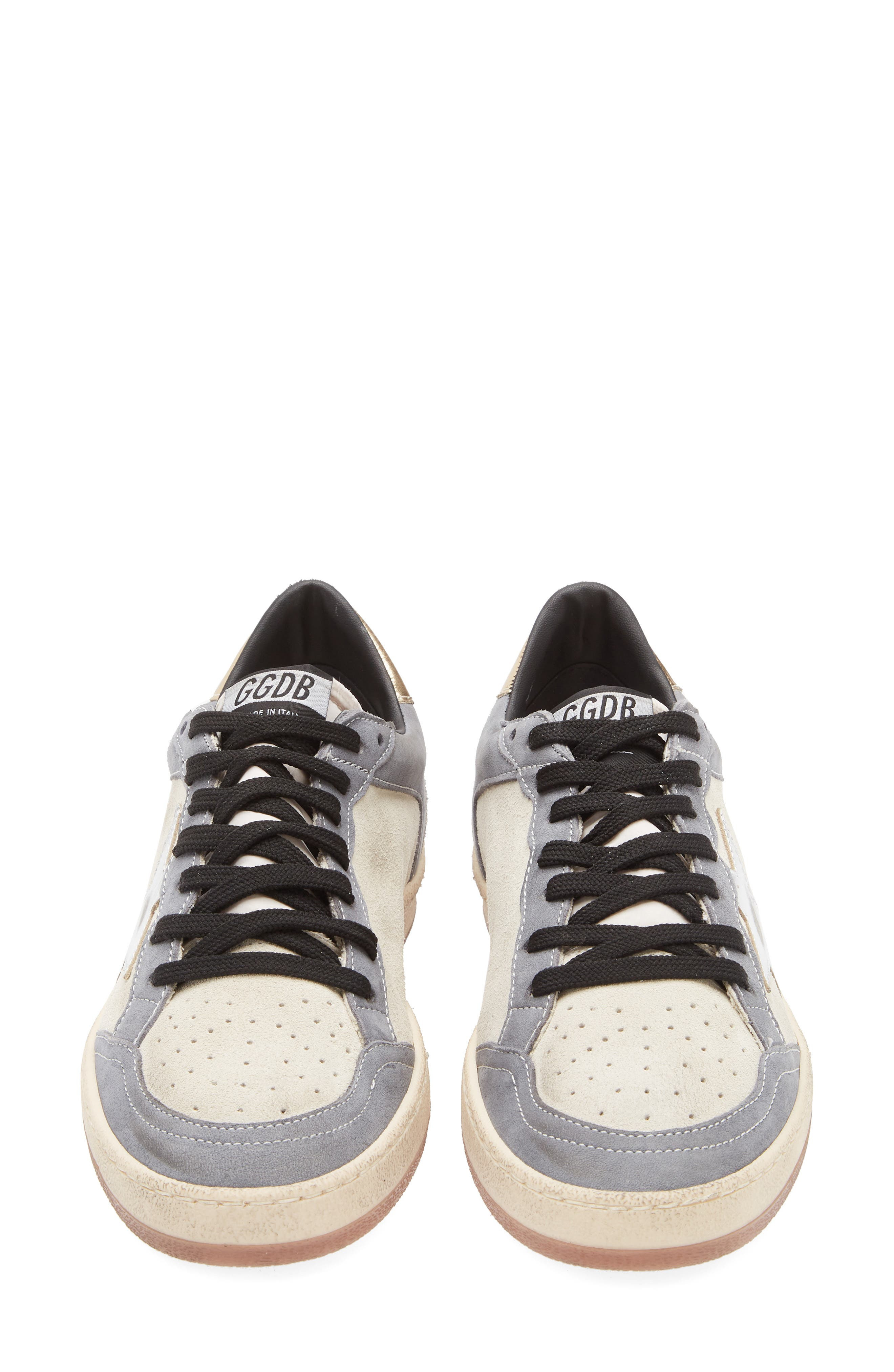 Golden Goose Ball Star Sneaker in Grey/Denim/Silver/Gold at Nordstrom - 4
