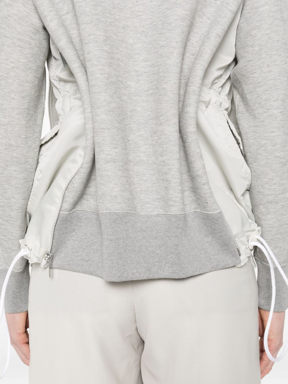 Sponge Sweat panelled zip-up hoodie - 5