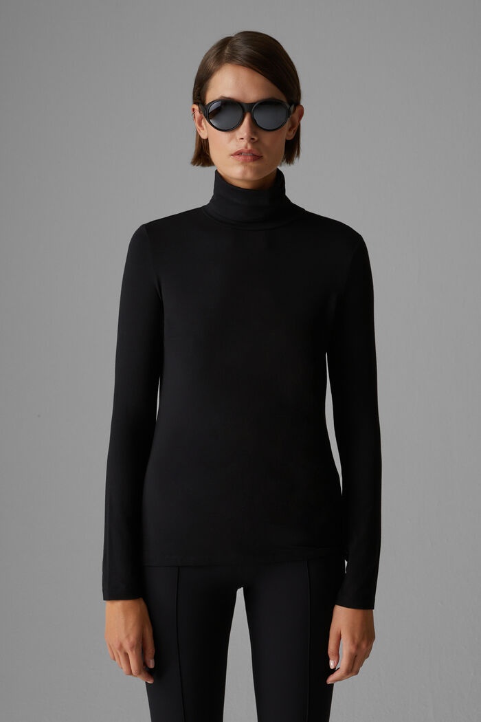 Katinka Turtleneck top in Black - 2