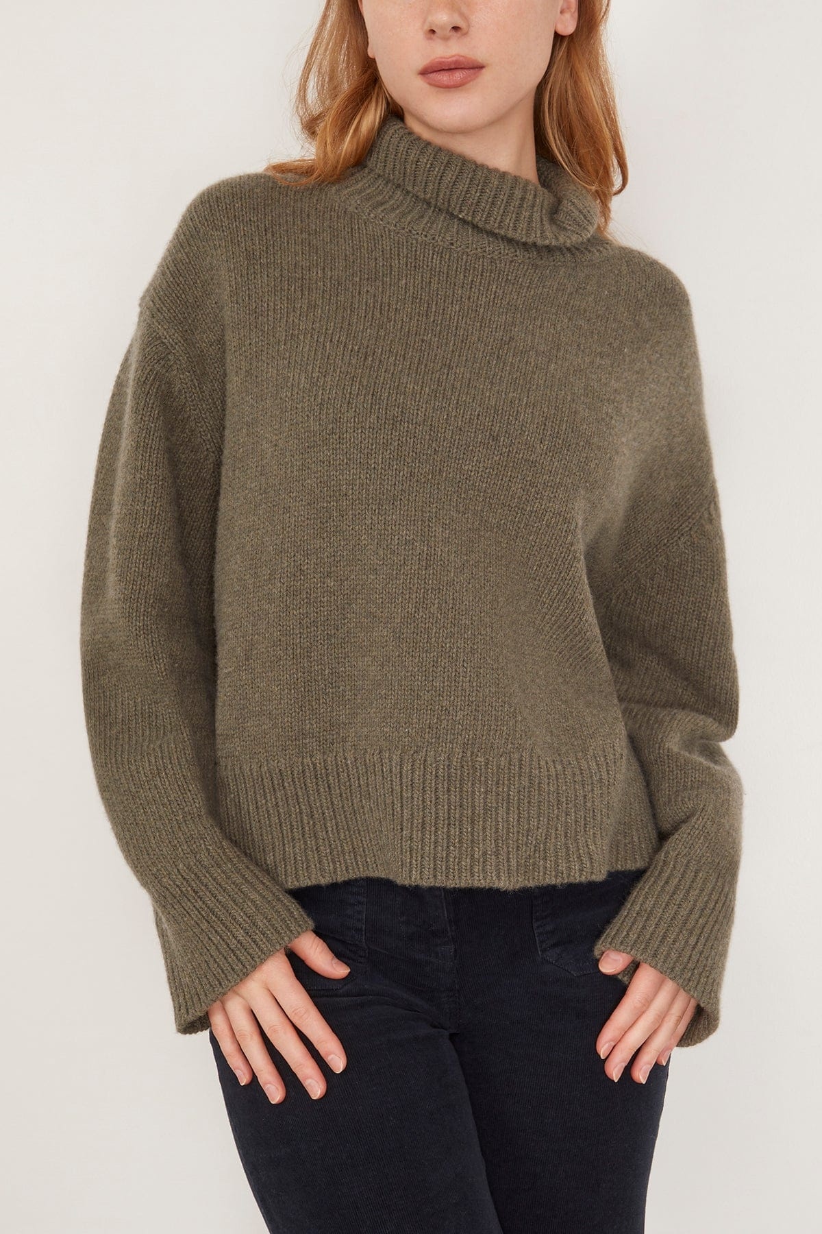 Omaira Sweater in Army Green - 3