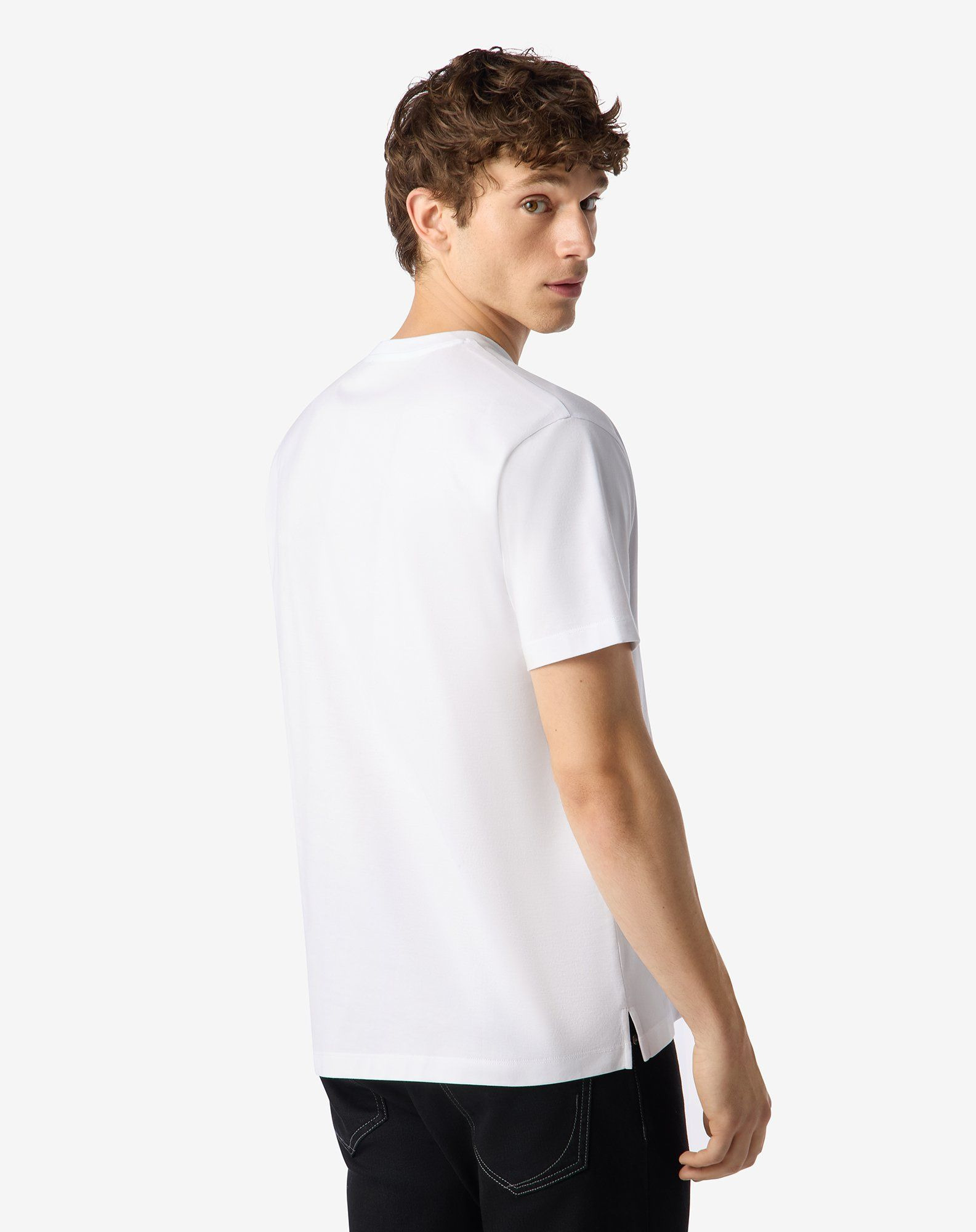 White oversized cotton jersey t-shirt - 3