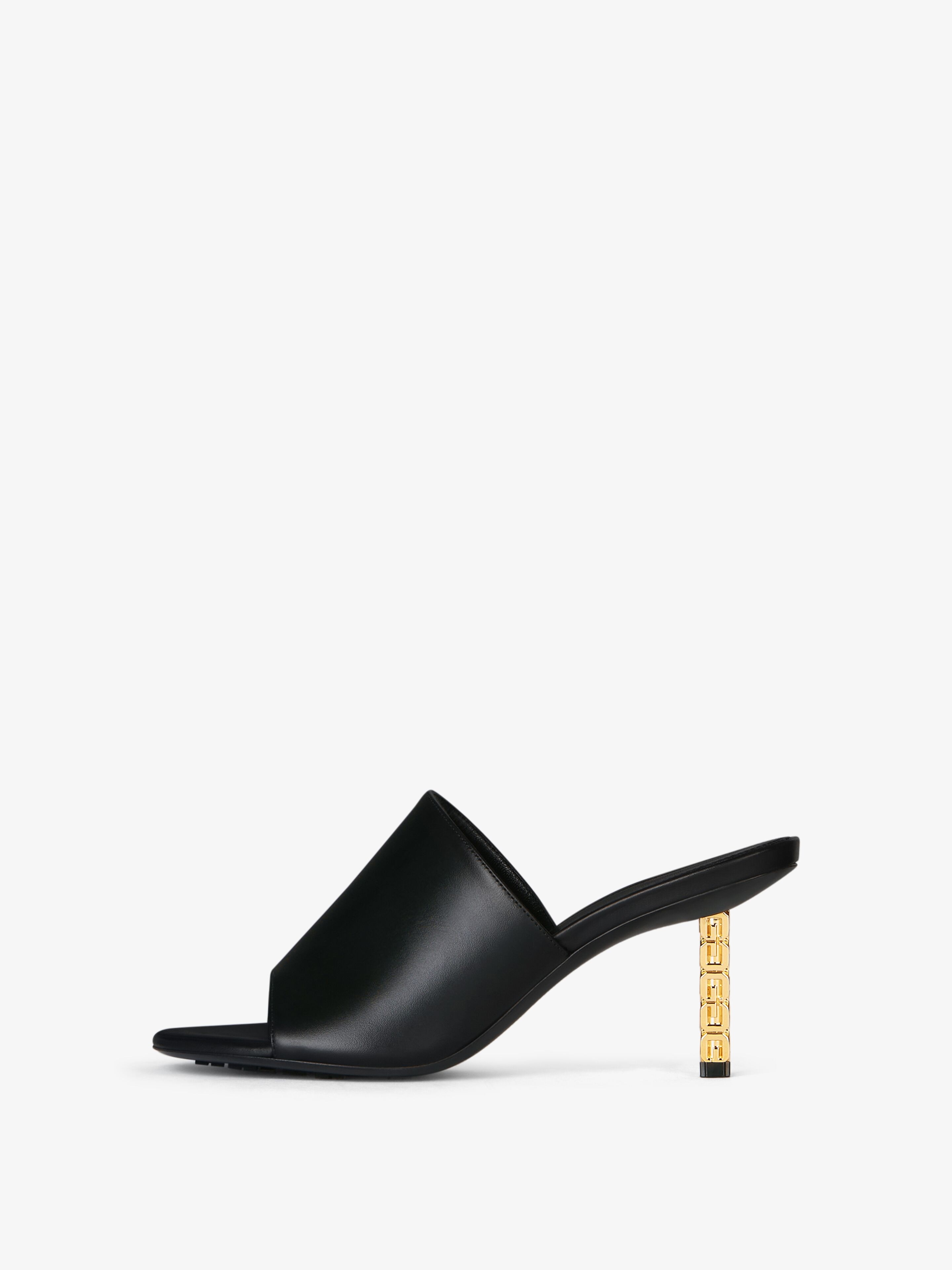 G CUBE MULES IN LEATHER - 3