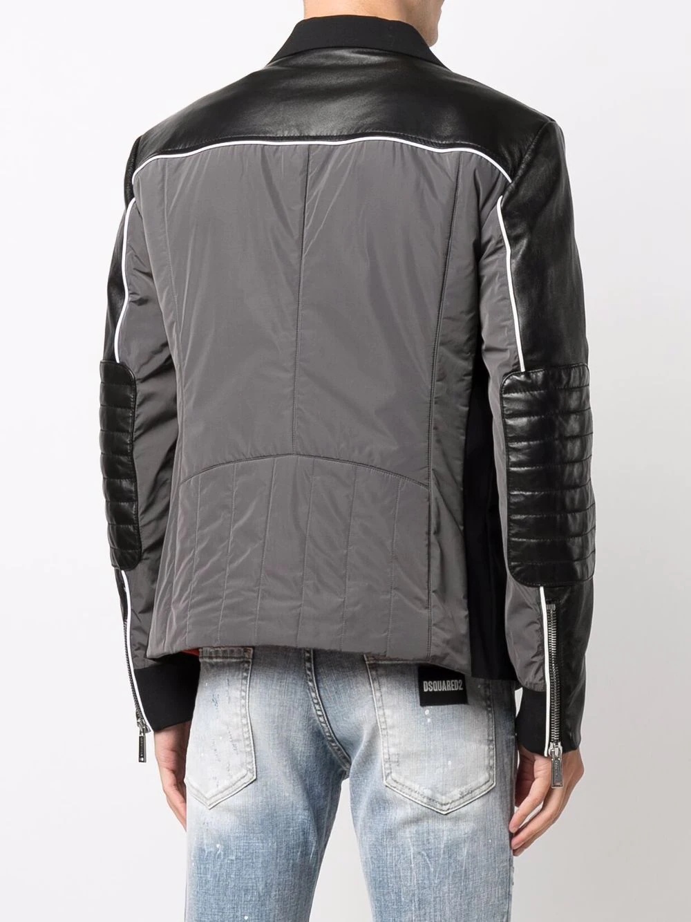 single-breasted panelled jacket - 4