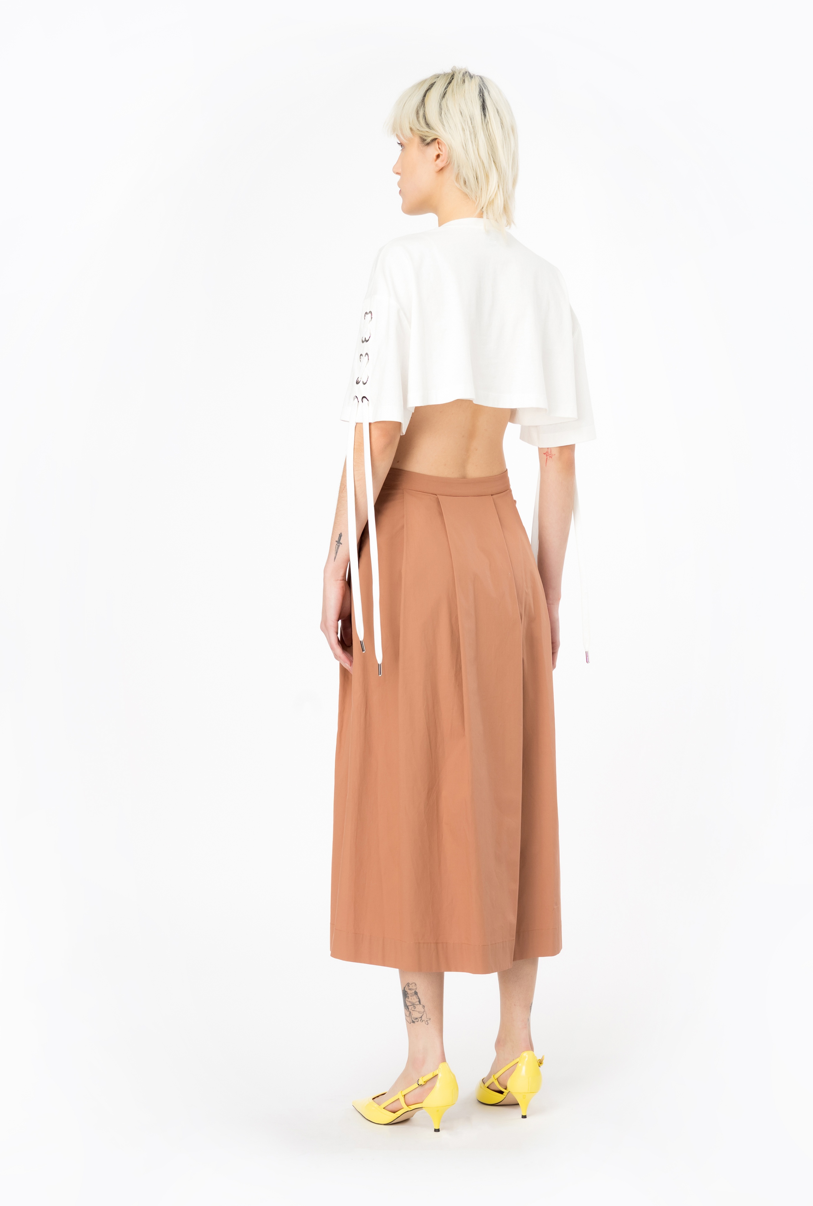 POPLIN SKIRT WITH METAL BUTTONS - 5