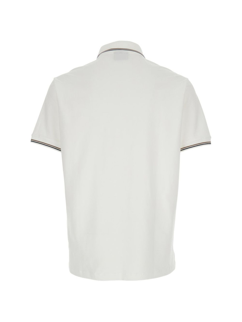 EMPORIO ARMANI emblem trim polo shirt outlook