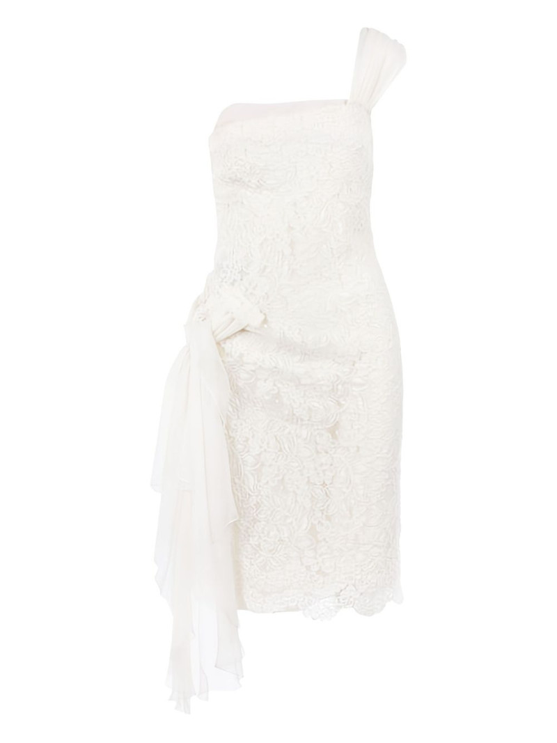 floral lace one-shoulder midi dress 1