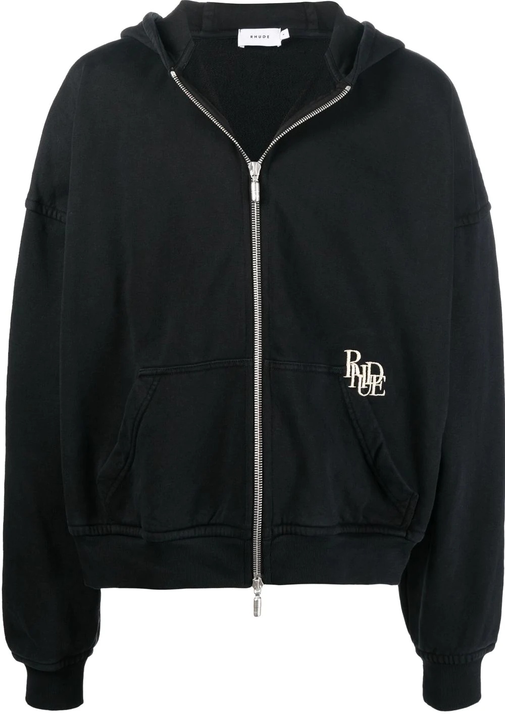 logo-embroidered hoodie - 1