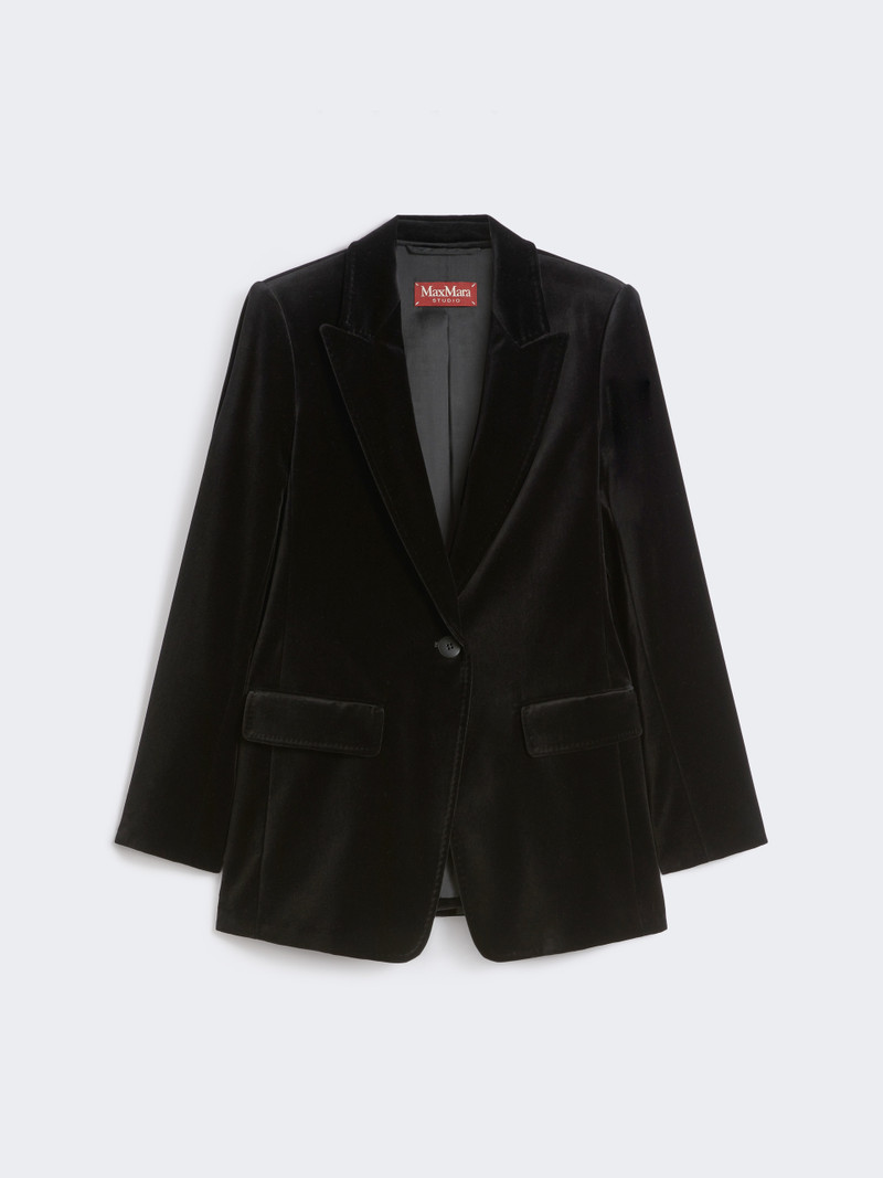 QUADRO Smooth velvet blazer 1