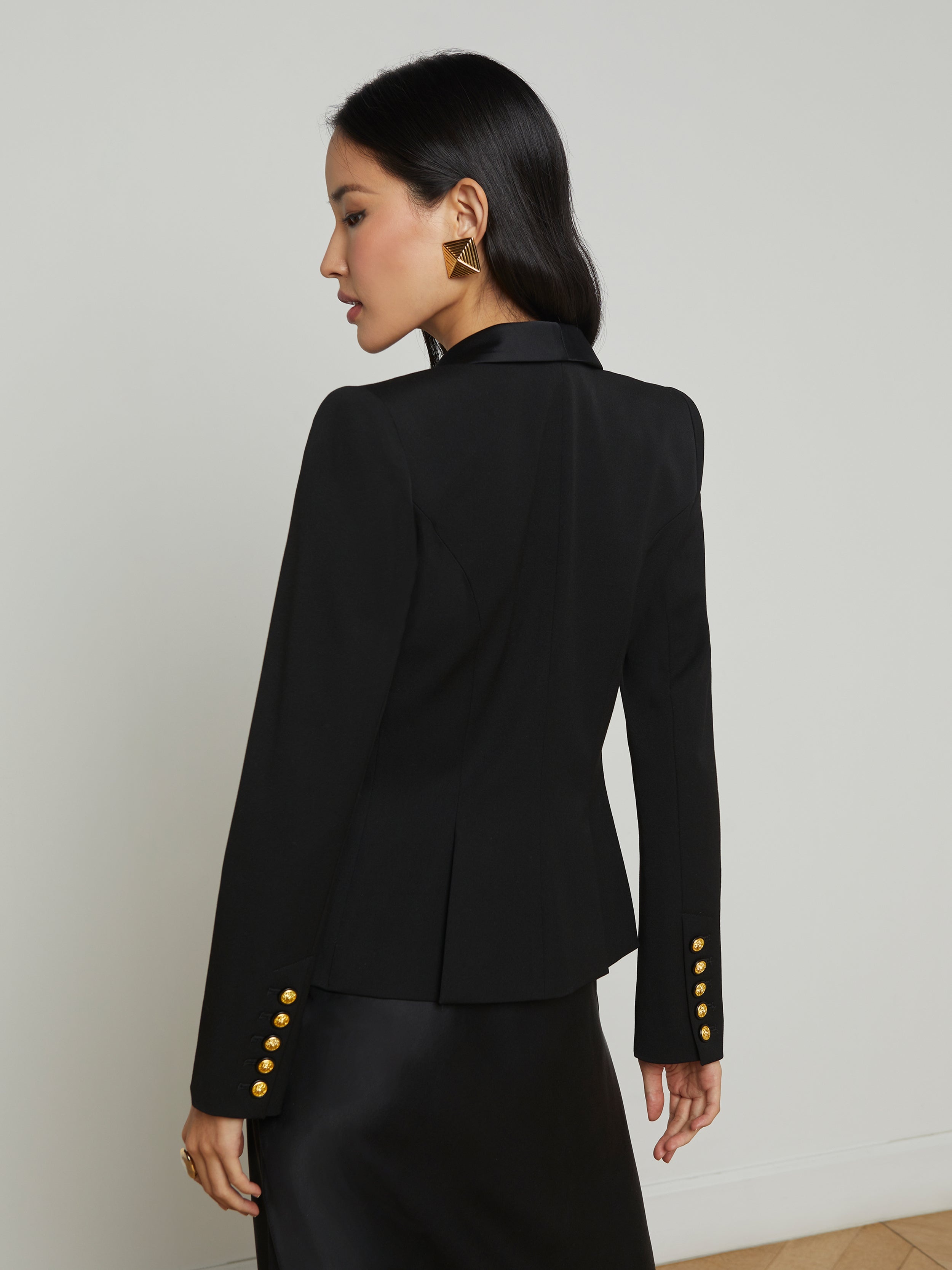 Imogen Satin Lapel Blazer - 6