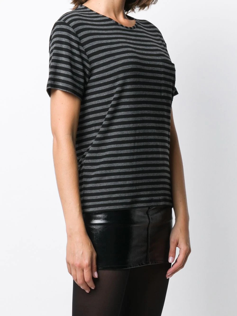 round neck striped T-shirt - 3