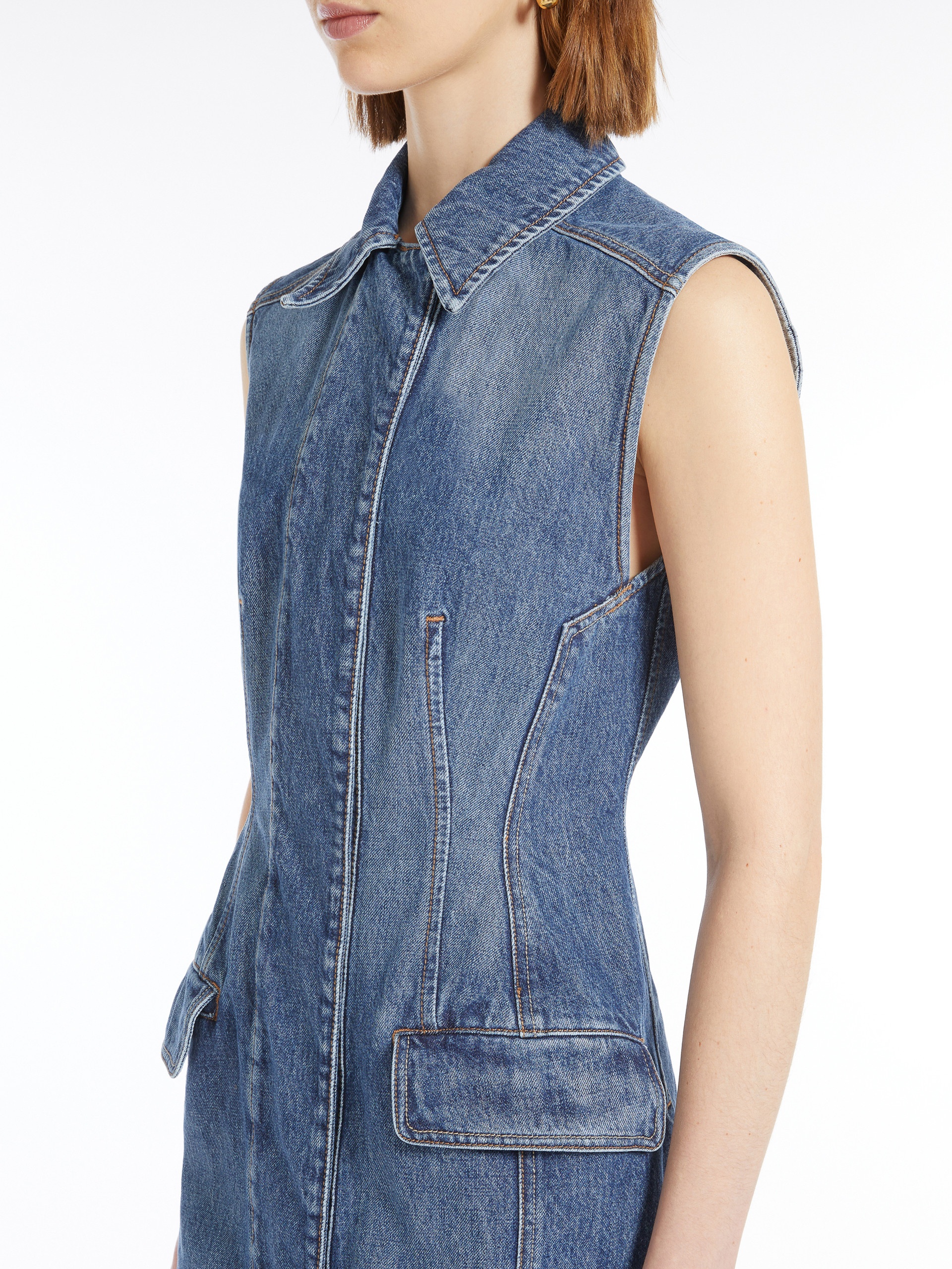 CARABO Sleeveless denim dress - 5