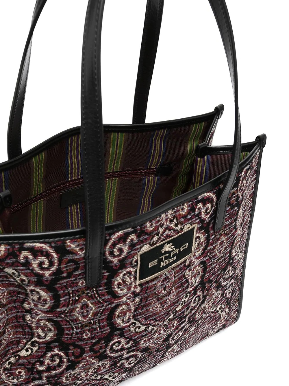 jacquard-print knitted tote  - 5