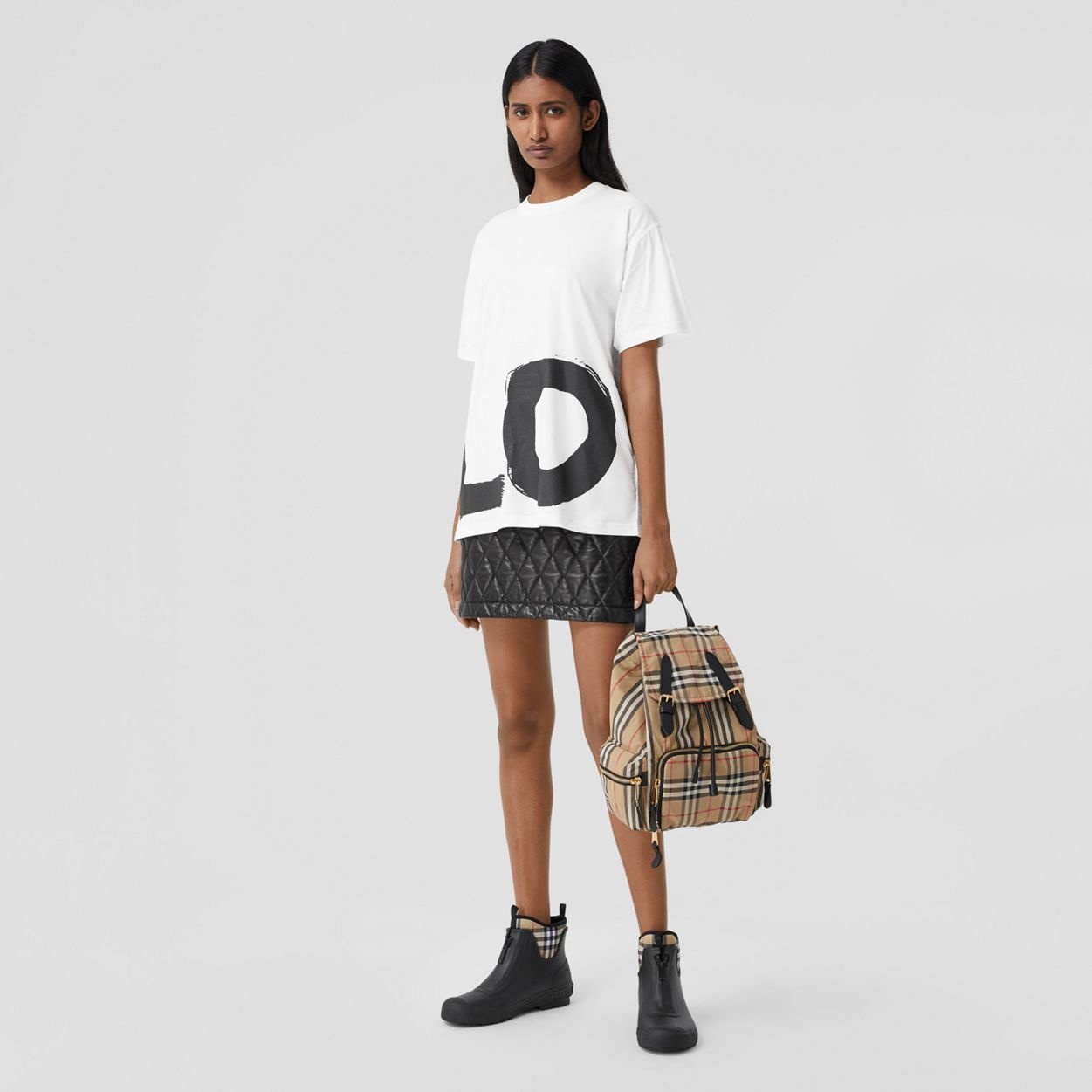 Love Print Cotton Oversized T-shirt - 5