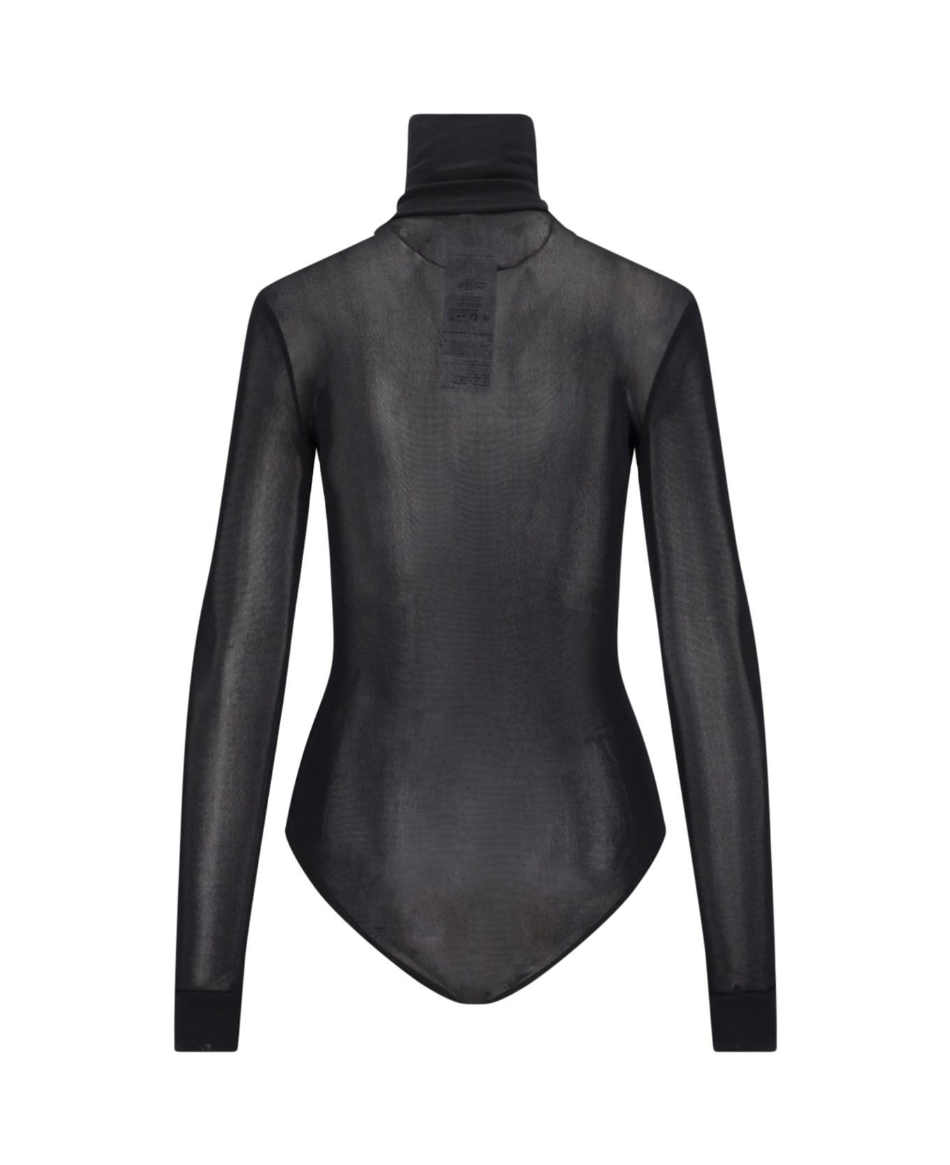 Transparent Turtleneck Bodysuit - 2