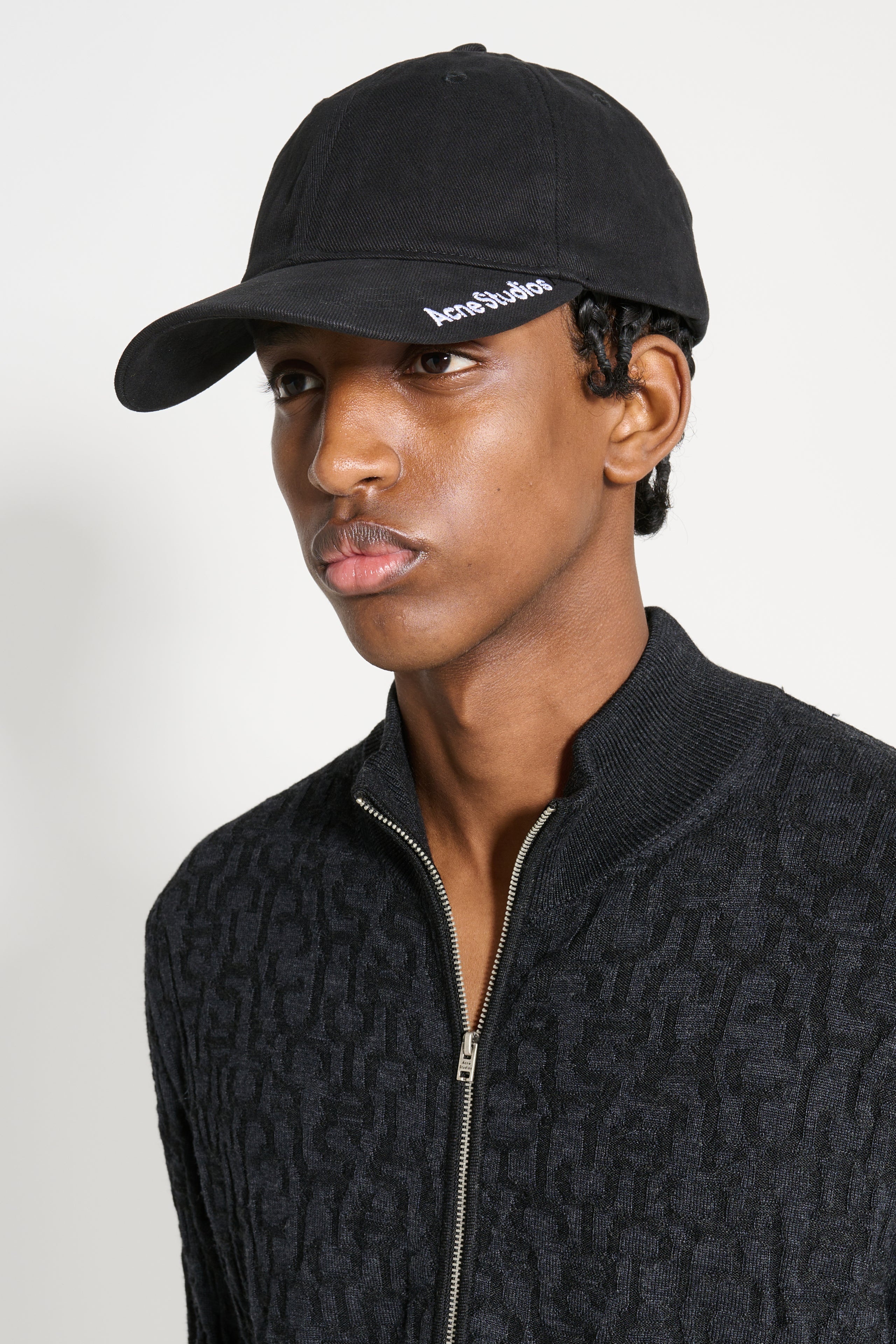 ACNE STUDIOS LOGO CAP BLACK - 4