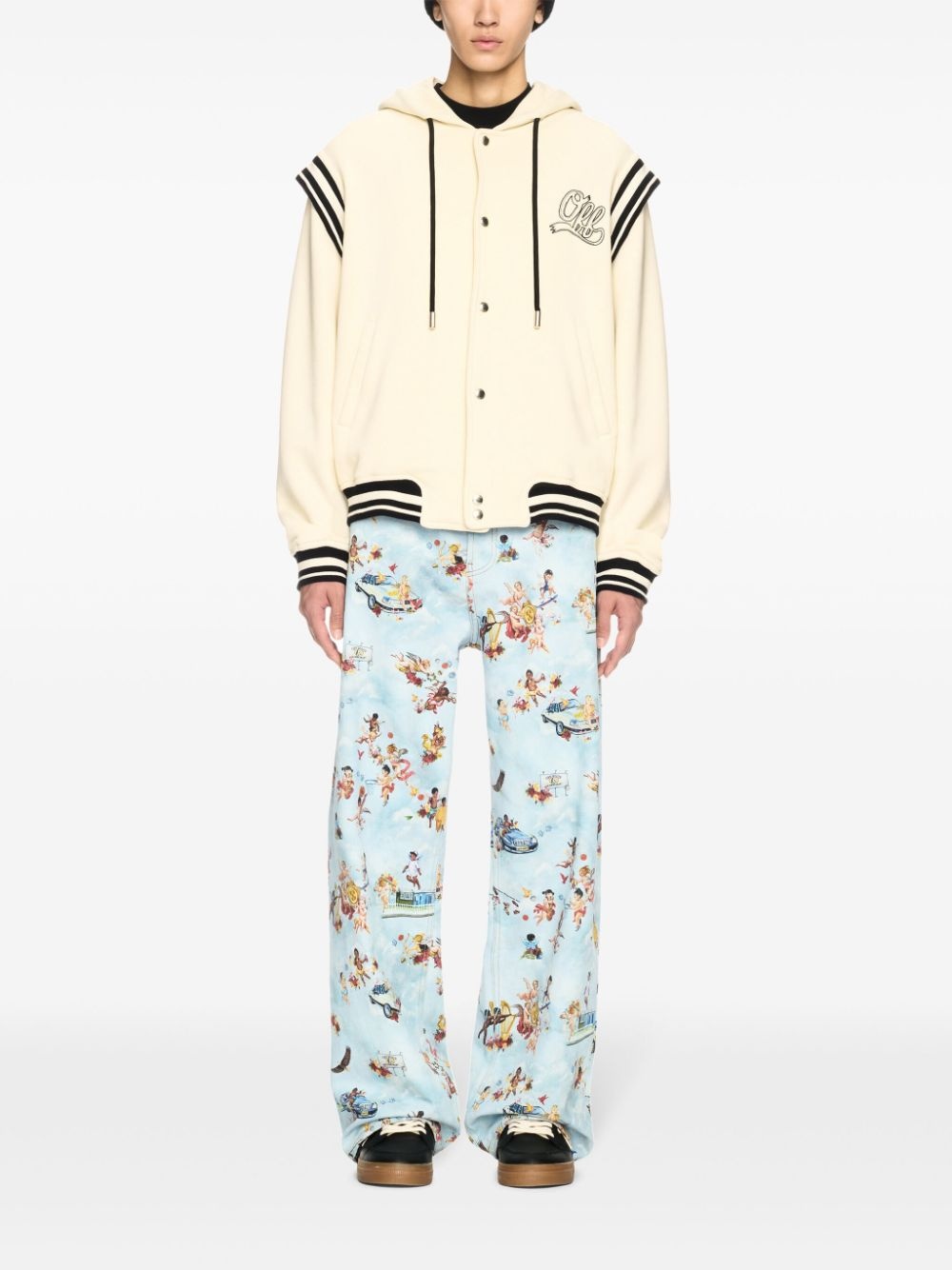 パーカー・フーディ Off White Off Fleece Varsity Hoodie Off-White fleece varsity hoodie | farfetch | REVERSIBLE