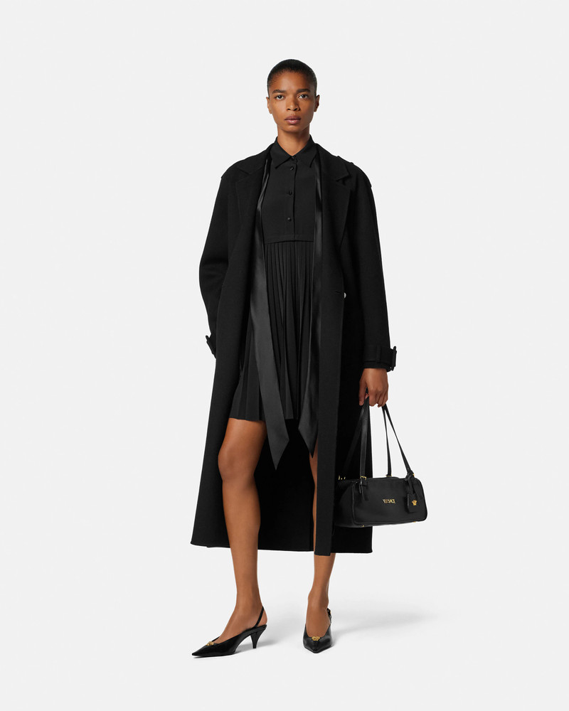 VERSACE Crêpe de Chine Lavallière Mini Dress outlook