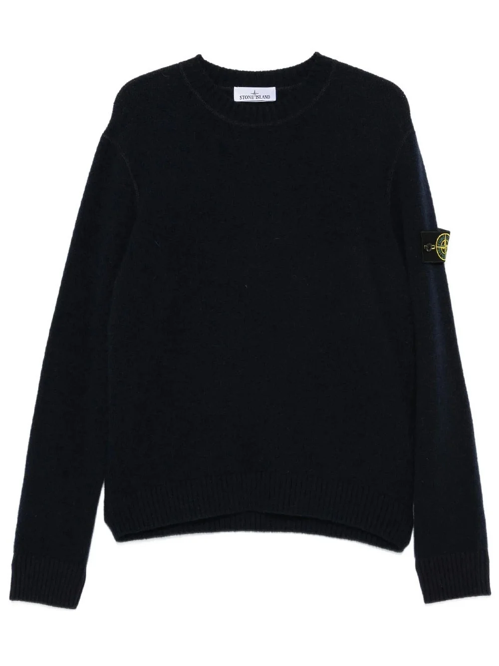 Stone Island wool crew neck sweater with ribbed trims - 1