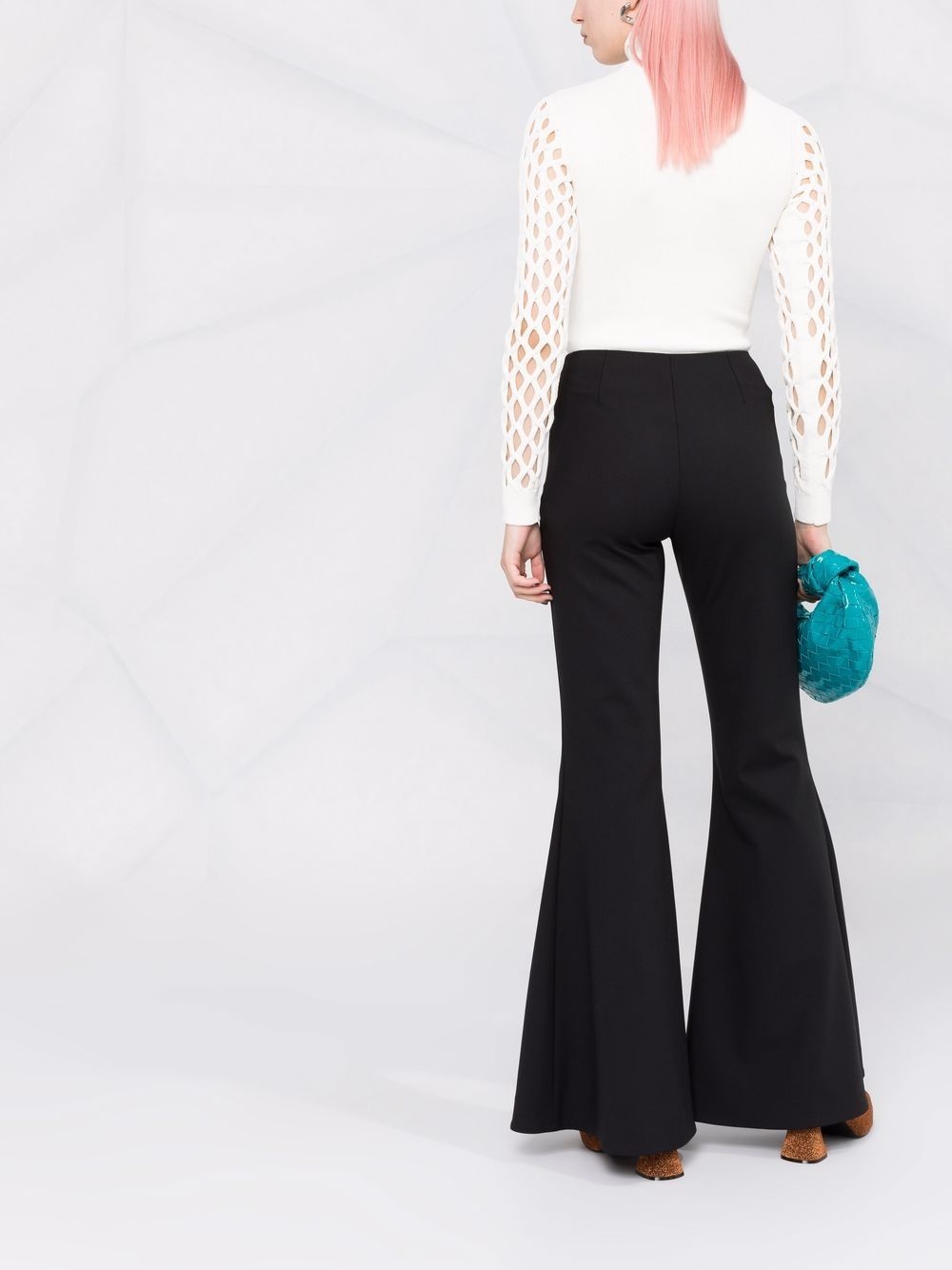 open-knit roll-neck top - 4