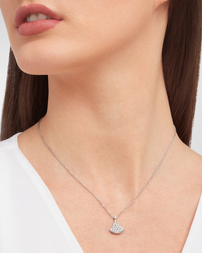 BVLGARI Diva's Dream Pave Diamond Pendant Necklace in White Gold outlook