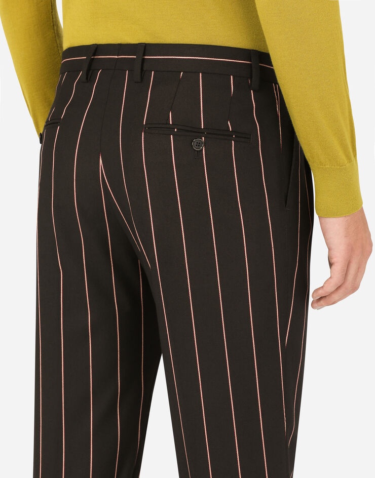 Pinstripe stretch wool pants - 5