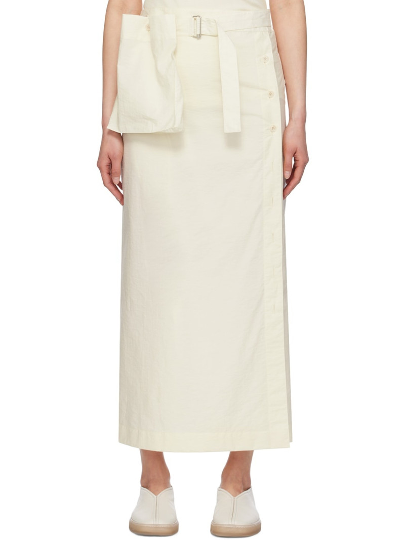 Yellow Wrap Midi Skirt 1