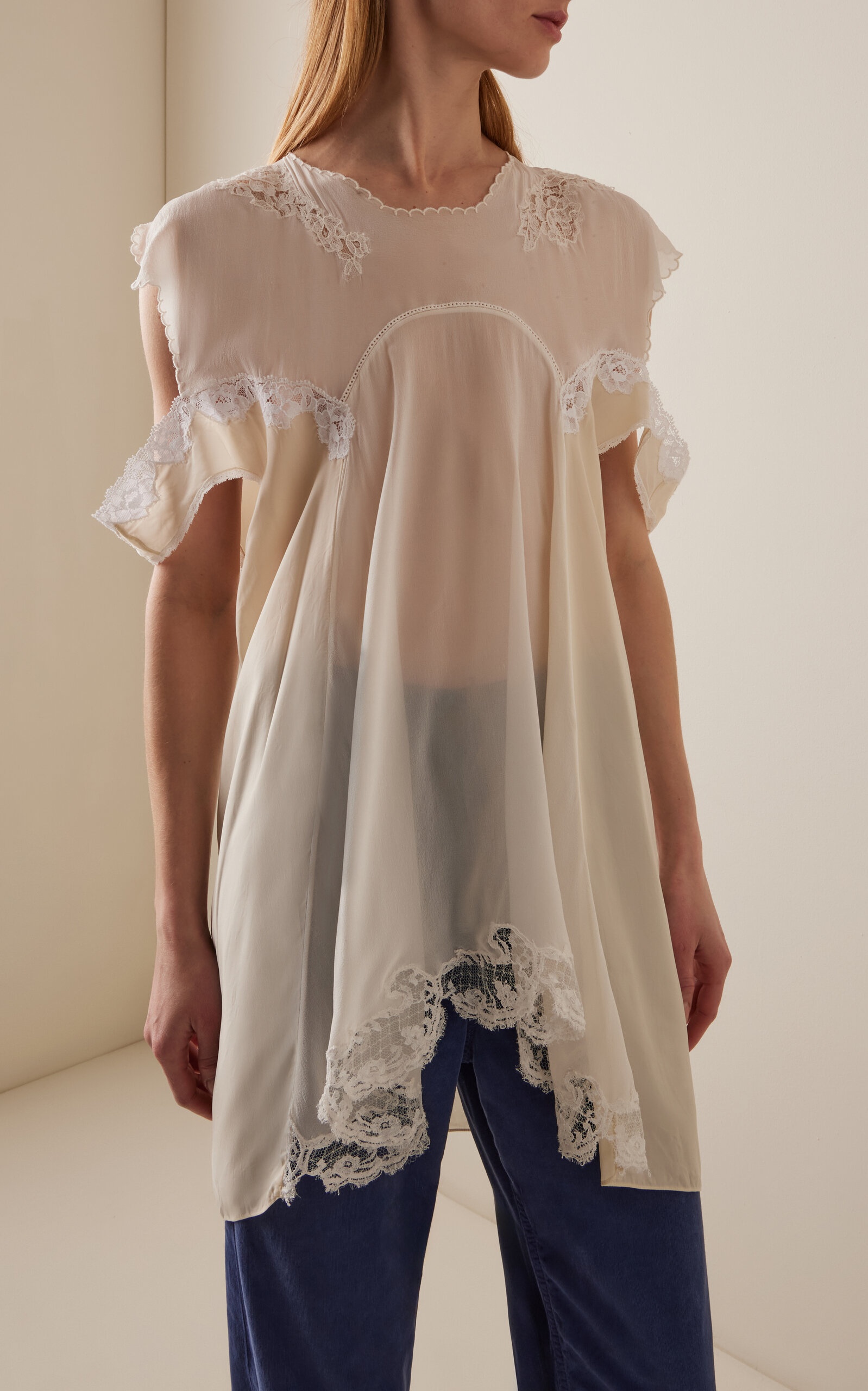 トップス THE ROW SILK SHIRT OYSTER 2 THE ROW SILK SHIRT OYSTER 2