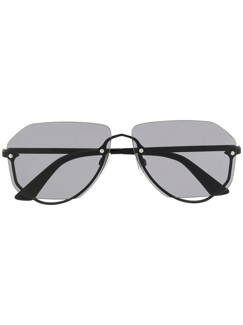 0257S00163 geometric-frame sunglasses - 1