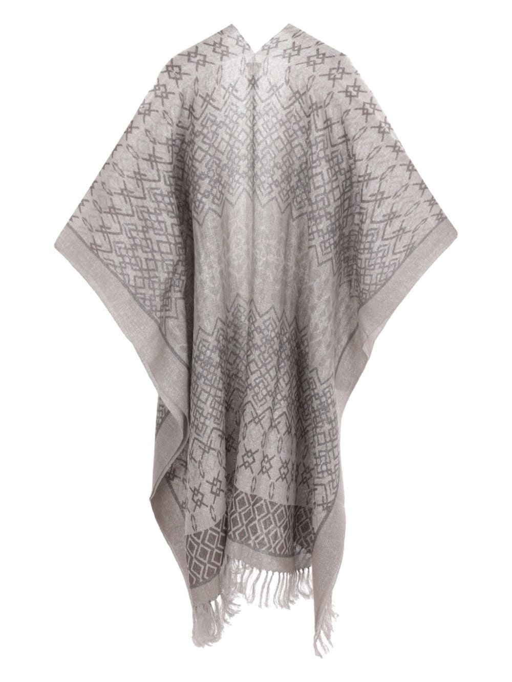 geometric-print cape - 2