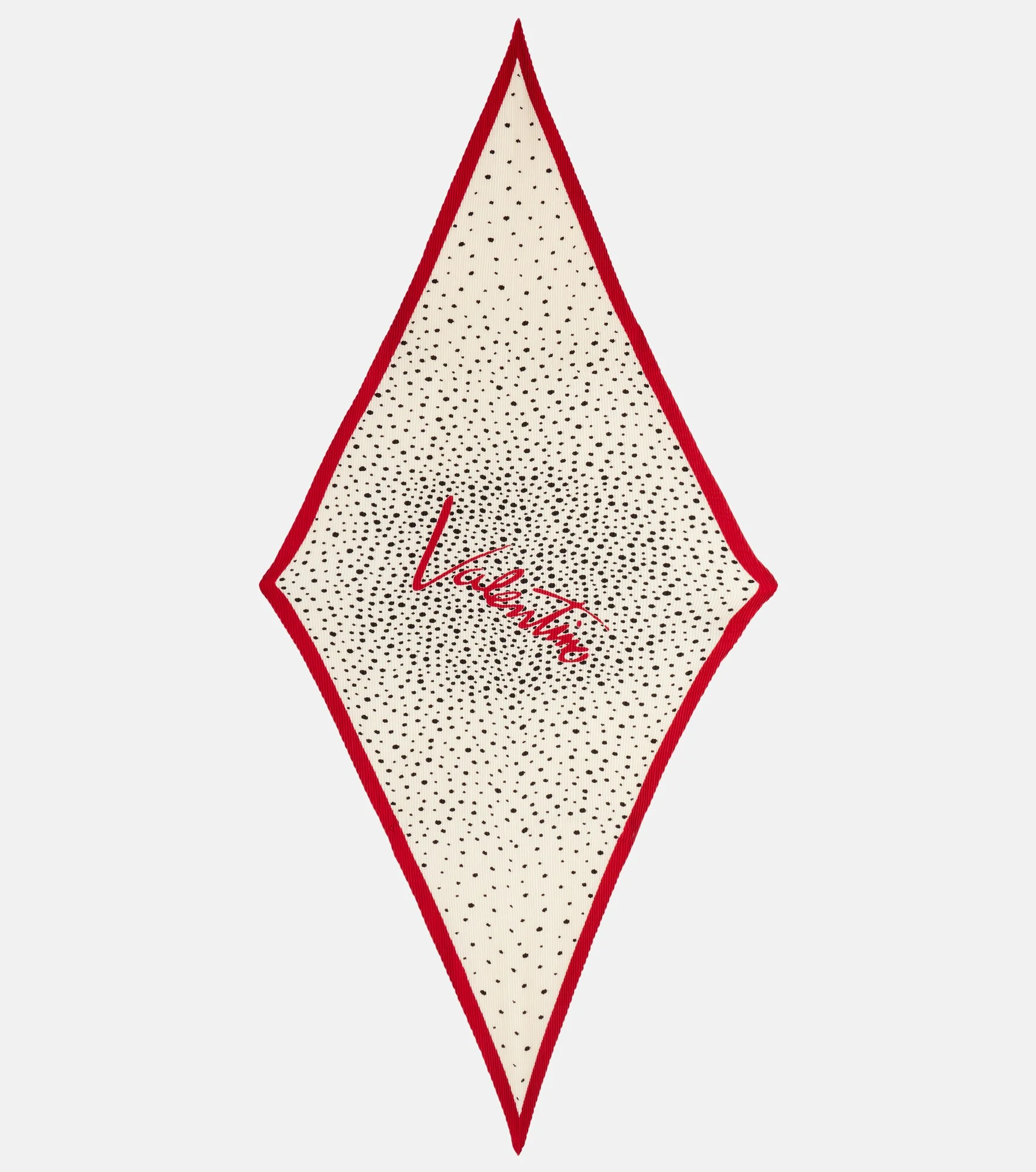 Pleated polka-dot silk twill scarf - 1
