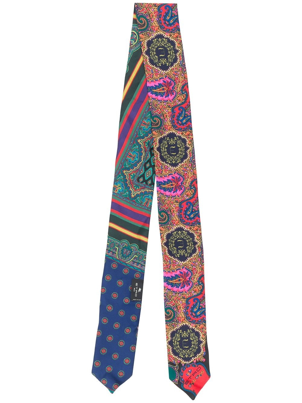 paisley print skinny scarf - 1