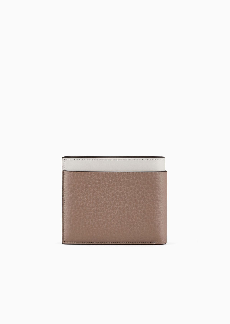 GIORGIO ARMANI Two-toned leather bifold wallet outlook