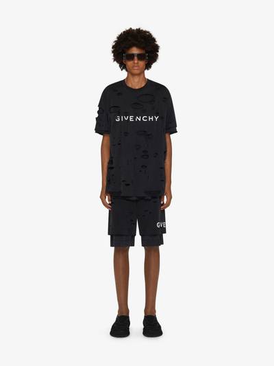 Givenchy GIVENCHY OVERSIZED T-SHIRT IN COTTON WITH DESTROYED EFFECT outlook