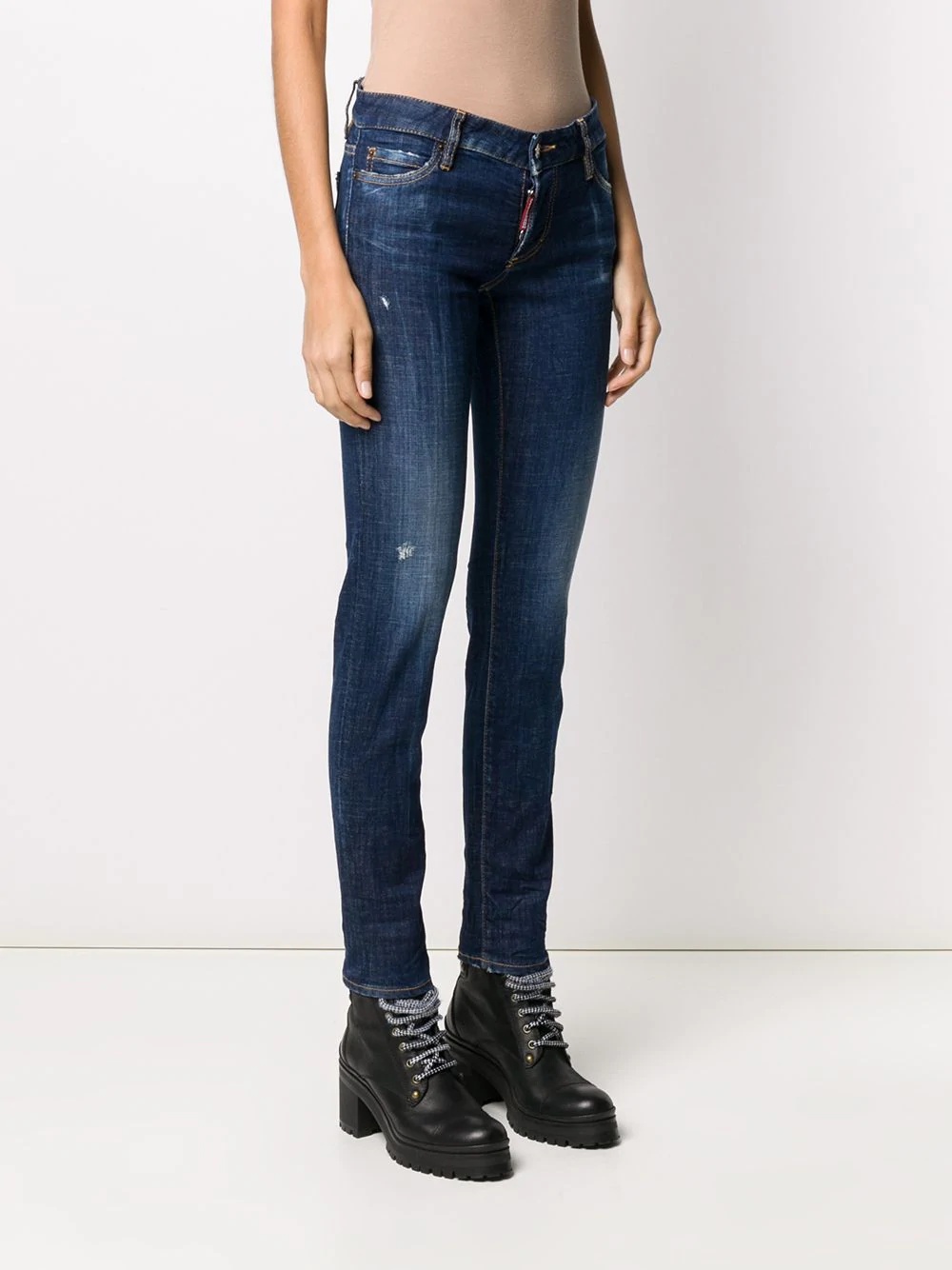 mid-rise skinny jeans - 5