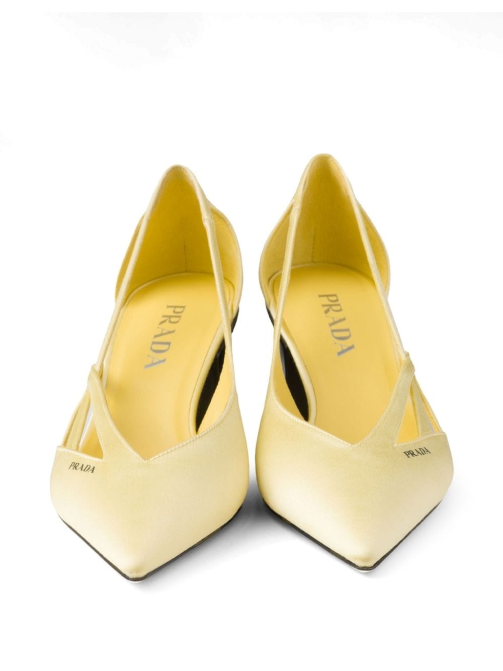 55mm satin cut-out pumps - 5