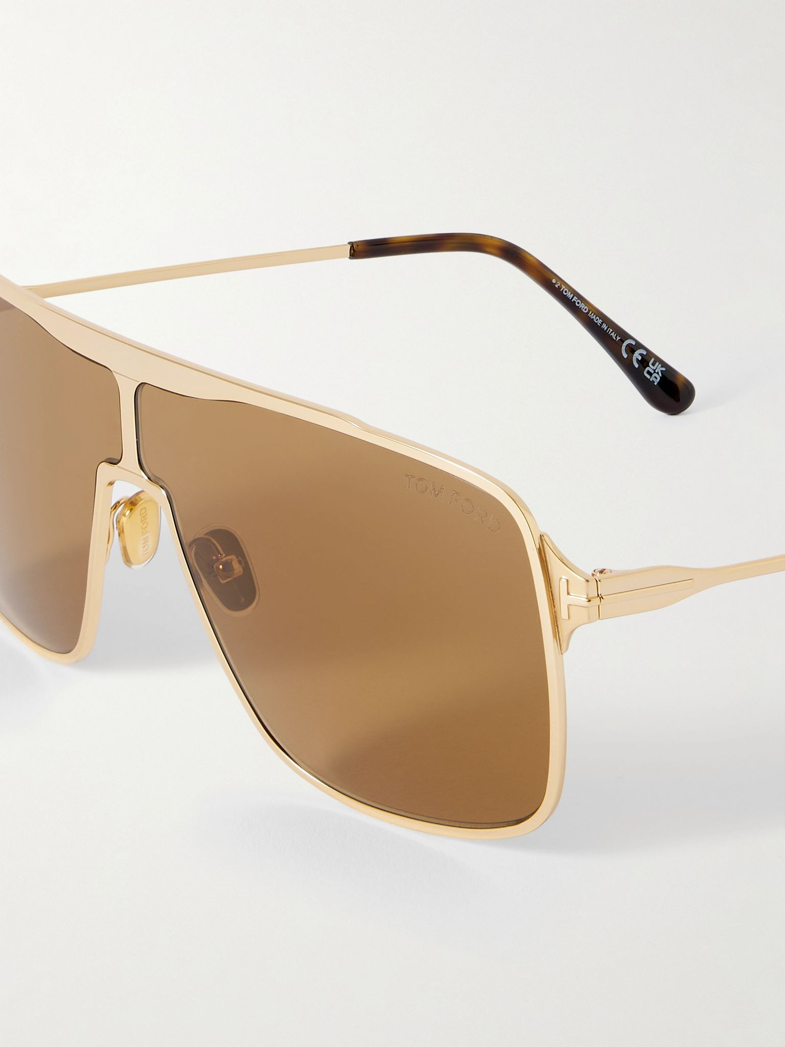 Zappa D-Frame Gold-Tone Sunglasses Gold - 3