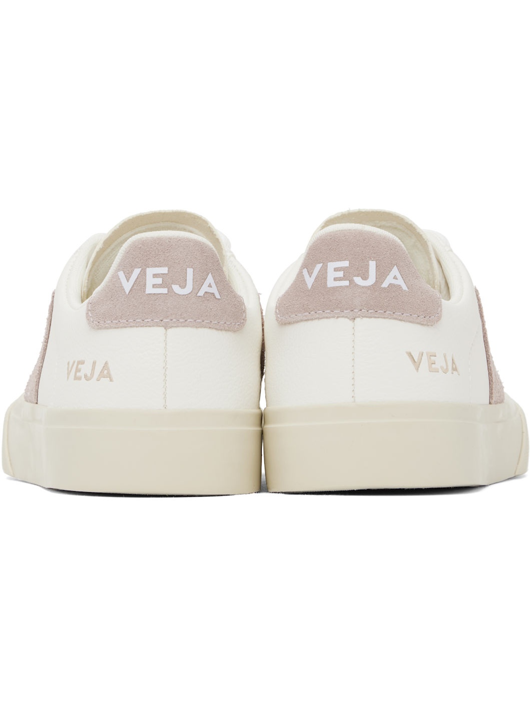 White & Pink Campo Leather Sneakers - 2