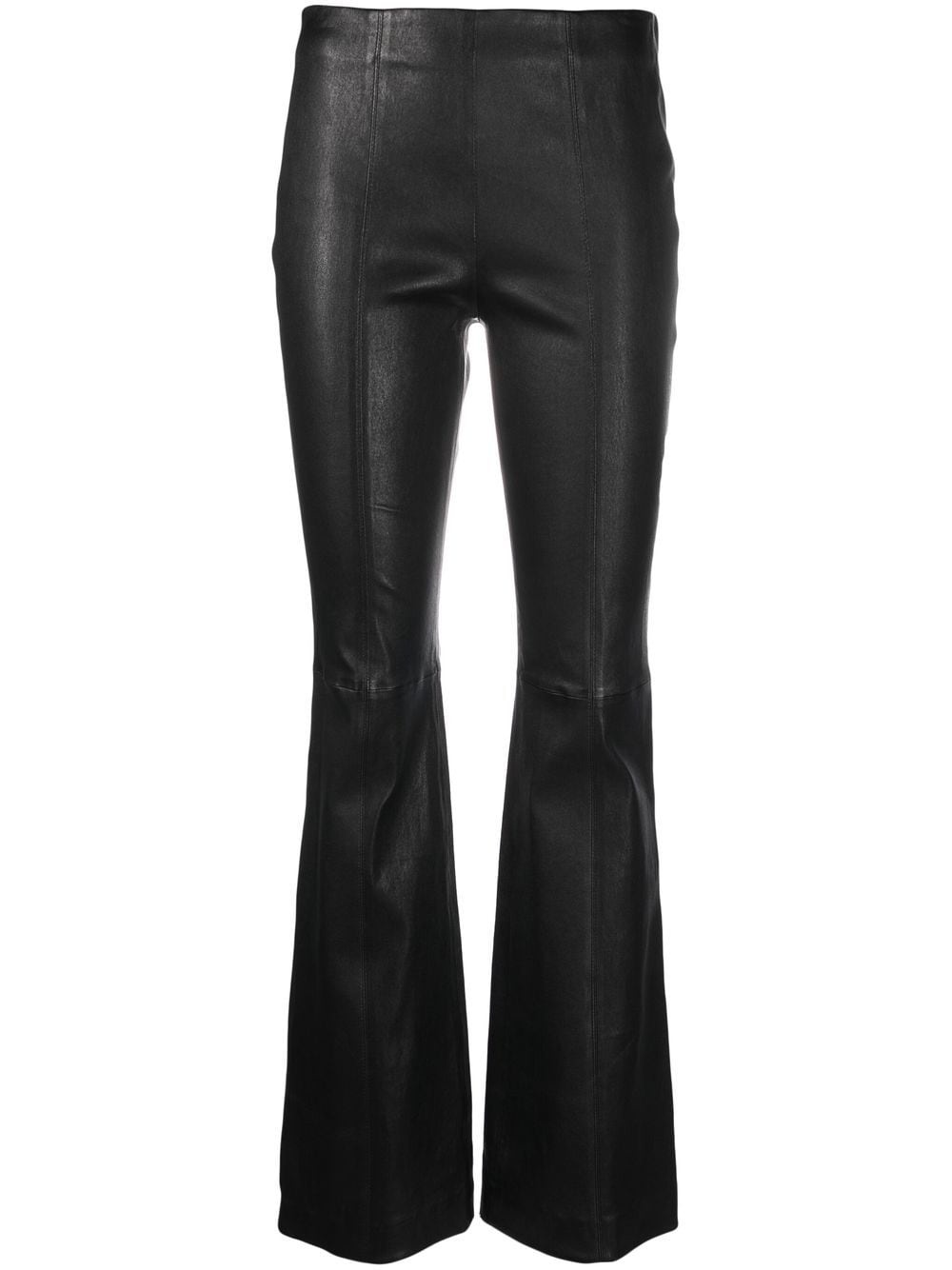 leather wide-leg trousers - 1