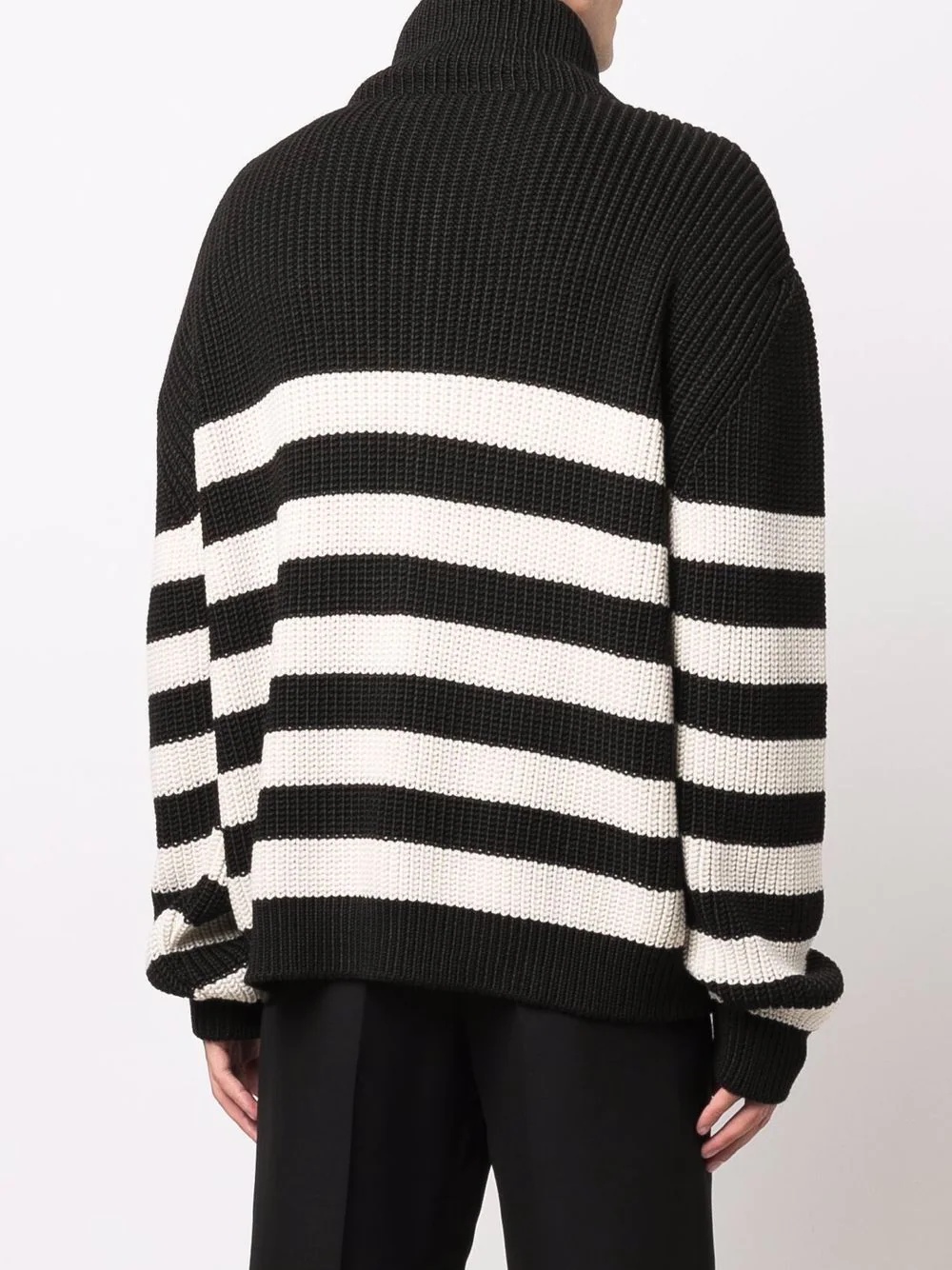 trucker striped pullover - 4