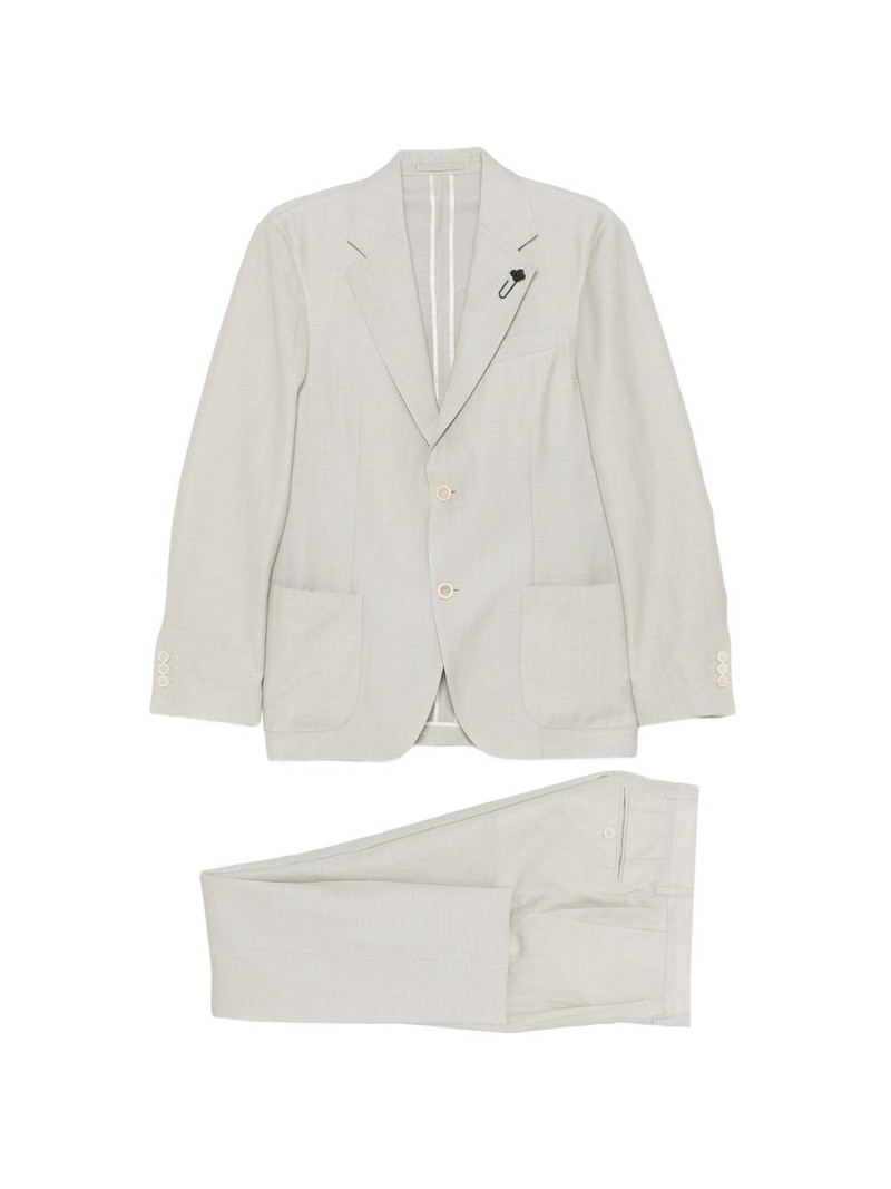notched-lapel single-breasted suit 1