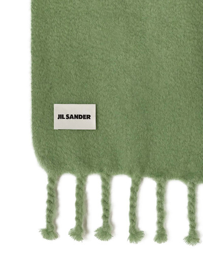 Jil Sander logo-patch detail scarf outlook