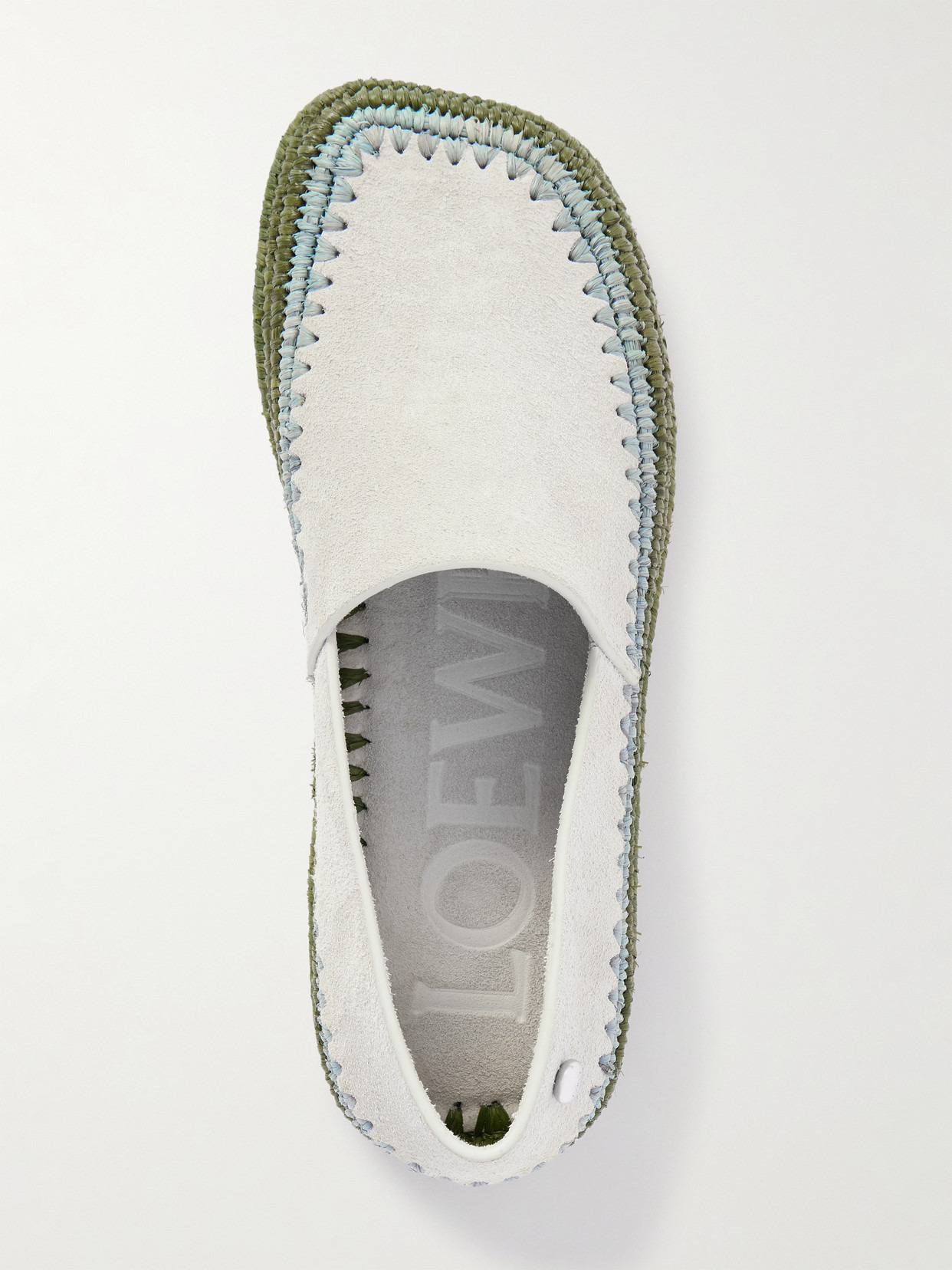 + Paula's Ibiza Rio Raffia-trimmed Suede Espadrilles - 5