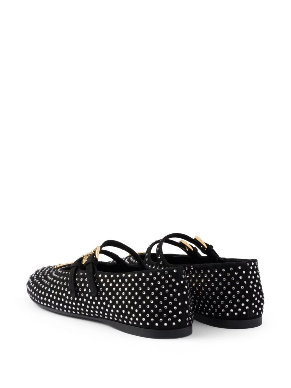 crystal-embellished ballerina shoes - 3
