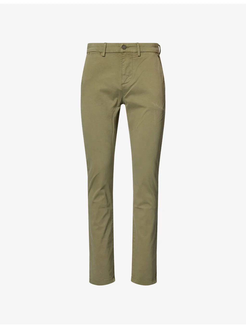 Mid-Rise Straight-Leg Cotton Chino Trousers - 1