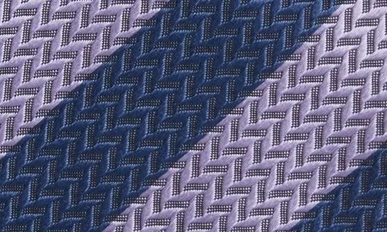 Repp Stripe Silk Tie in Royal/Roseate - 3
