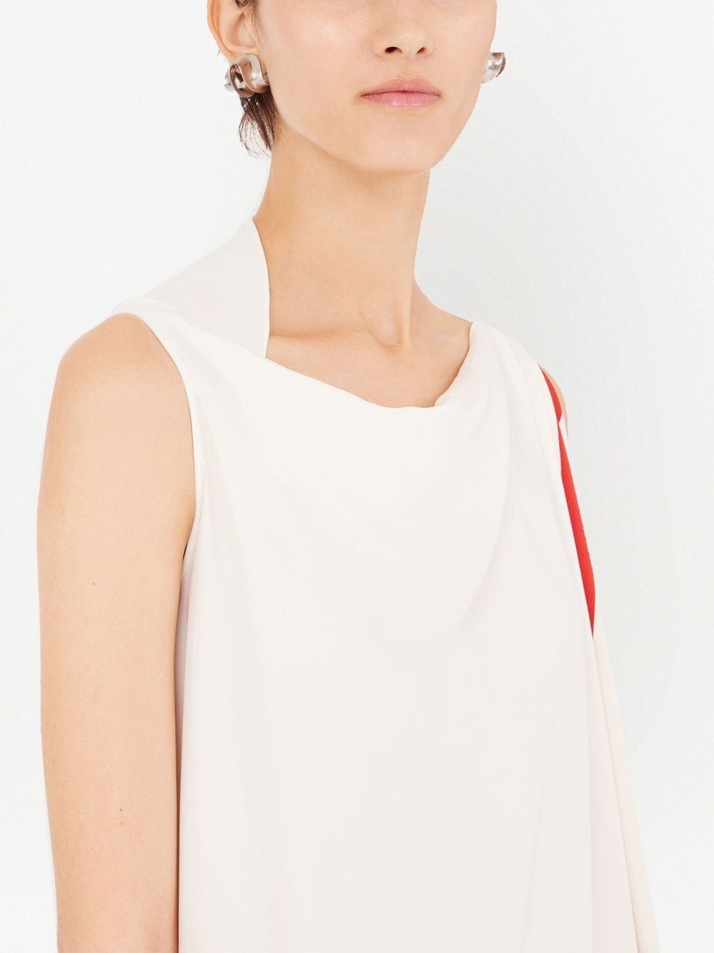 printed draped midi dress - 5