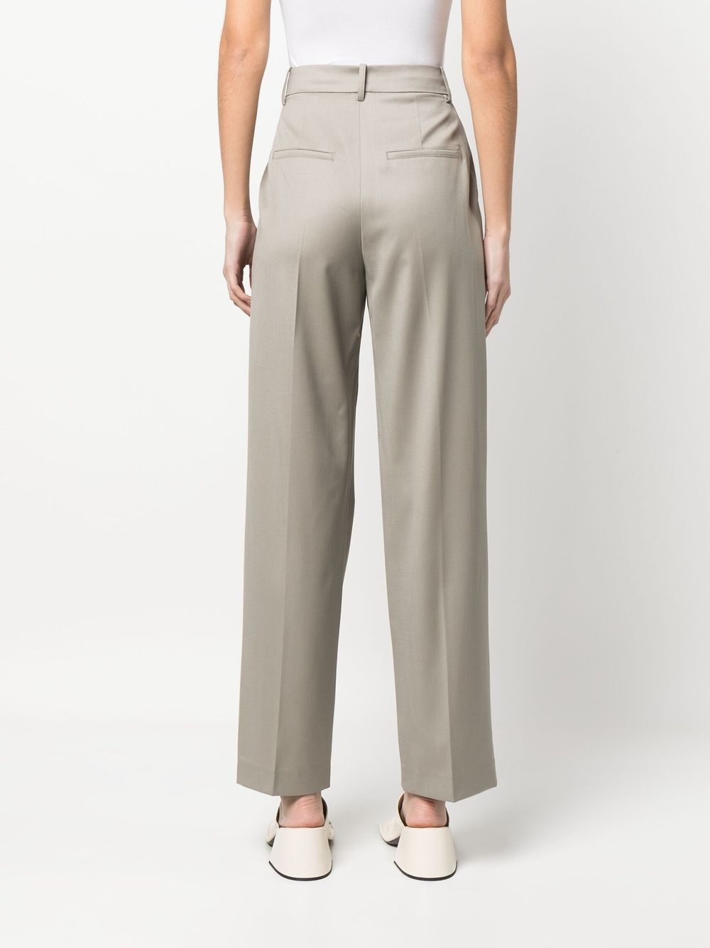 inverted-pleat detail trousers - 4